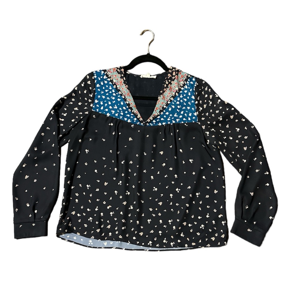 Current Air Blue floral blouse